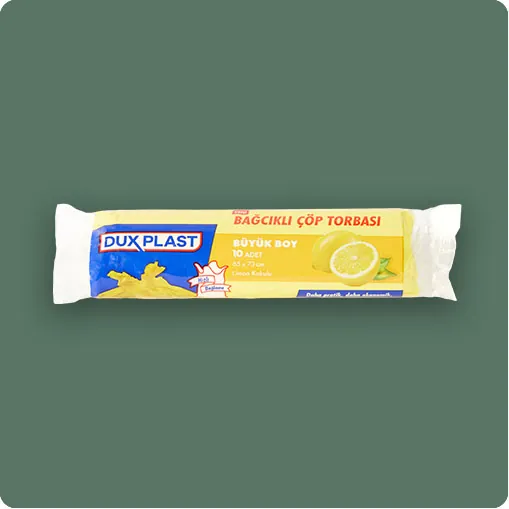 Dux Plast Bağcıklı Büyük Boy Limon Kokulu Çöp Torbası