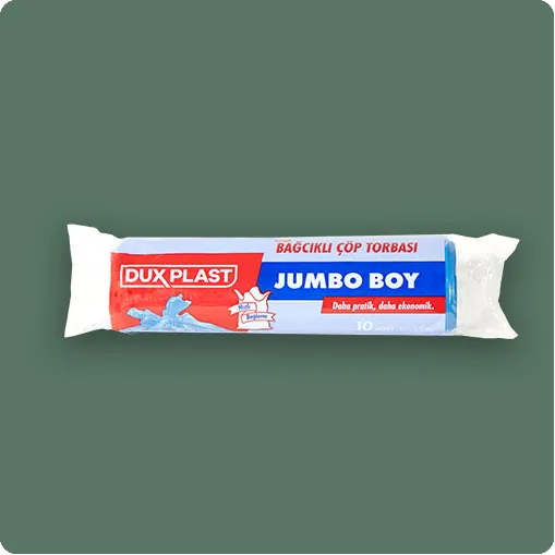 Dux Plast Bağcıklı Jumbo Boy Çöp Torbası