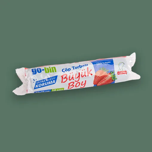 Go-Bin Büzgülü Büyük Boy Çilek Kokulu Çöp Torbası