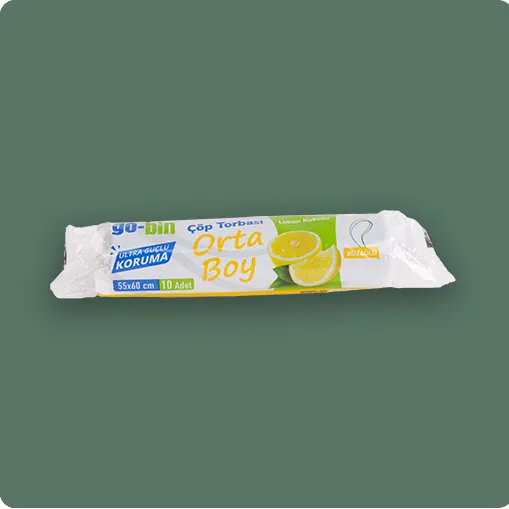 Go-Bin Büzgülü Orta Boy Limon Kokulu Çöp Torbası